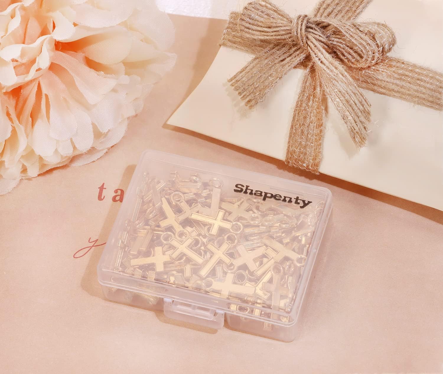 Shapenty Mini Cross Charms Metal Pendant Beads Bulk for Earring Bracelet Necklace Keychain Zipper Pulls Jewelry Finding Making DIY Crafting Gift Party Favor, 15x8mm, 100PCS - Image 5