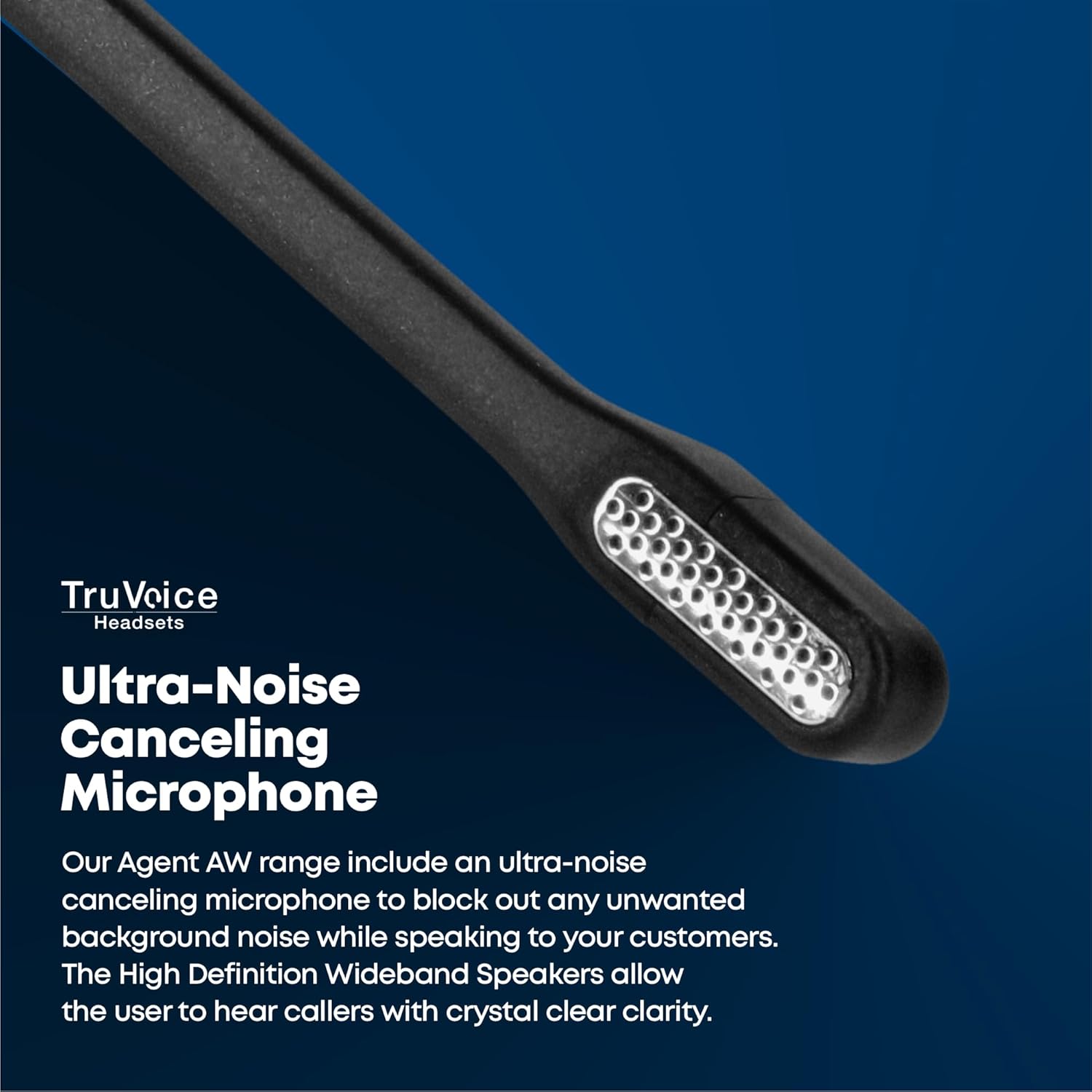TruVoice Agent AW70 Wireless DECT Headset with Noise Canceling Microphone and Remote Answer Cable Compatible with Most Mitel Desk Phones - 3-in-1 Connection for Phone, PC and Cell.