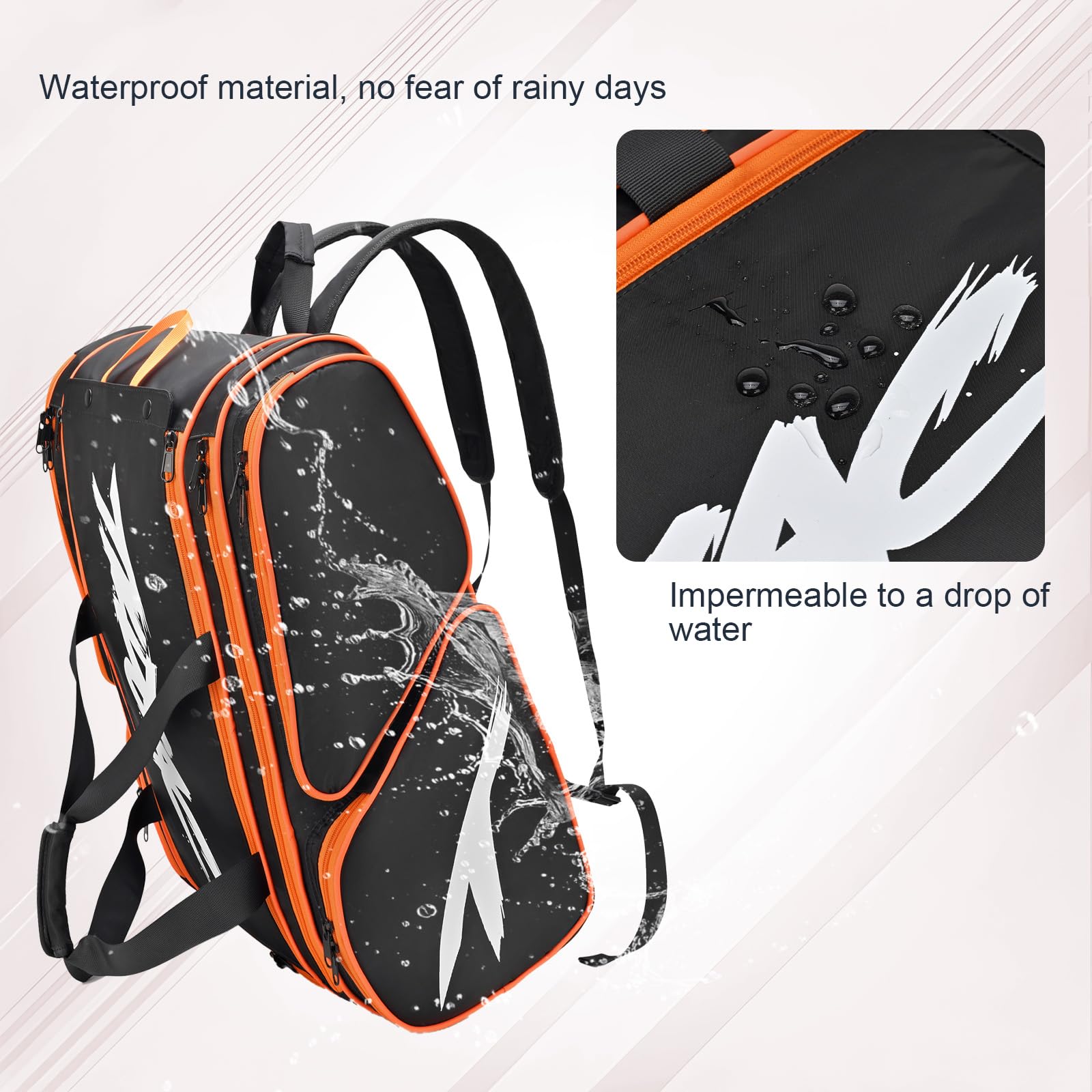 TILDOSAC Borsa da Tennis, Padel Racket Bag Zaino da Tennis, Grandi Padel Protector Zaino