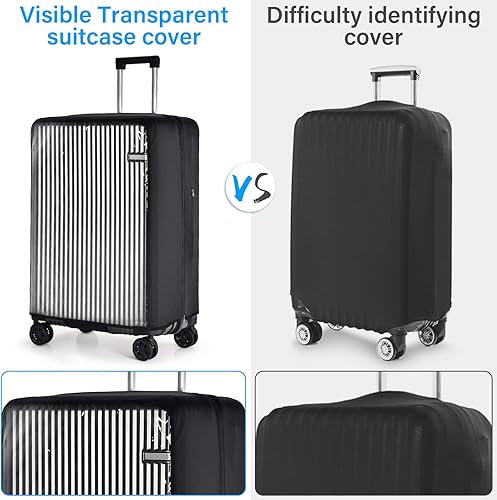 Miniatura 6 de oscaurt Luggage Cover Travel Suitcase Protector, No Disassembly Clear PVC Luggage Covers for Suitcase Transparent Protector