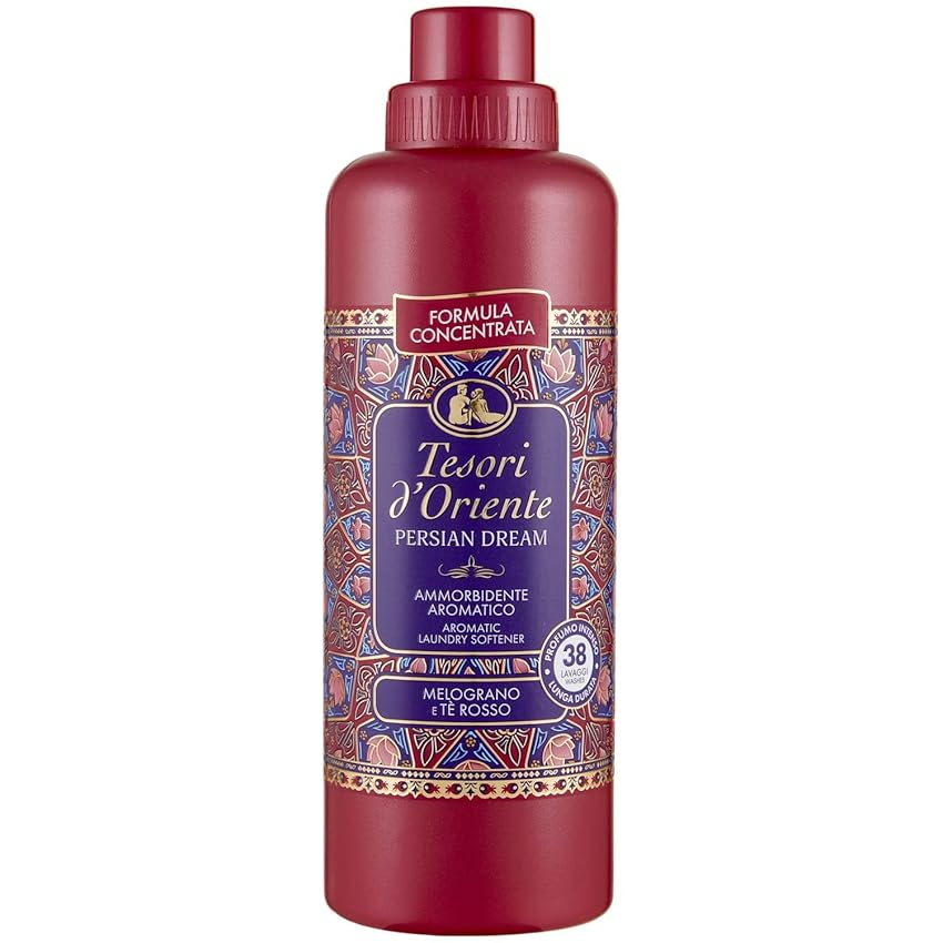 Tesori d'Oriente - Ammorbidente Lavatrice Concentrato Persian Dream, dalle Note di Gelsomino e Melograno, Fino a 38 Lavaggi, con Preziose Microcapsule Per Capi Morbidi e Profumati, 760 ml