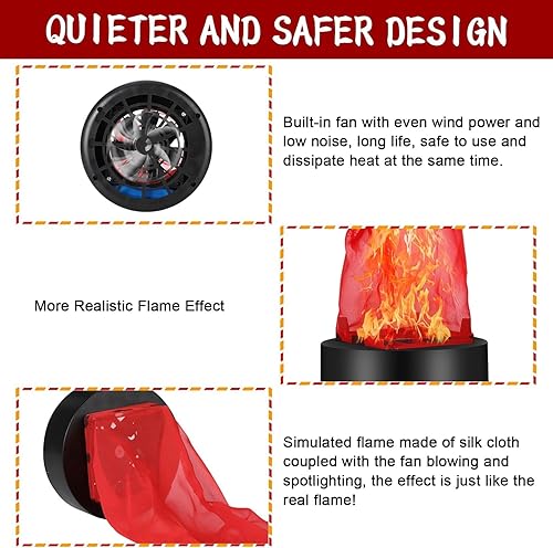 Miniatura 5 de Fuego falso 3D recargable por USB, luz de fuego falsa portátil, luz de llama falsa eléctrica, lámpara de llama falsa, fogata eléctrica de Halloween,