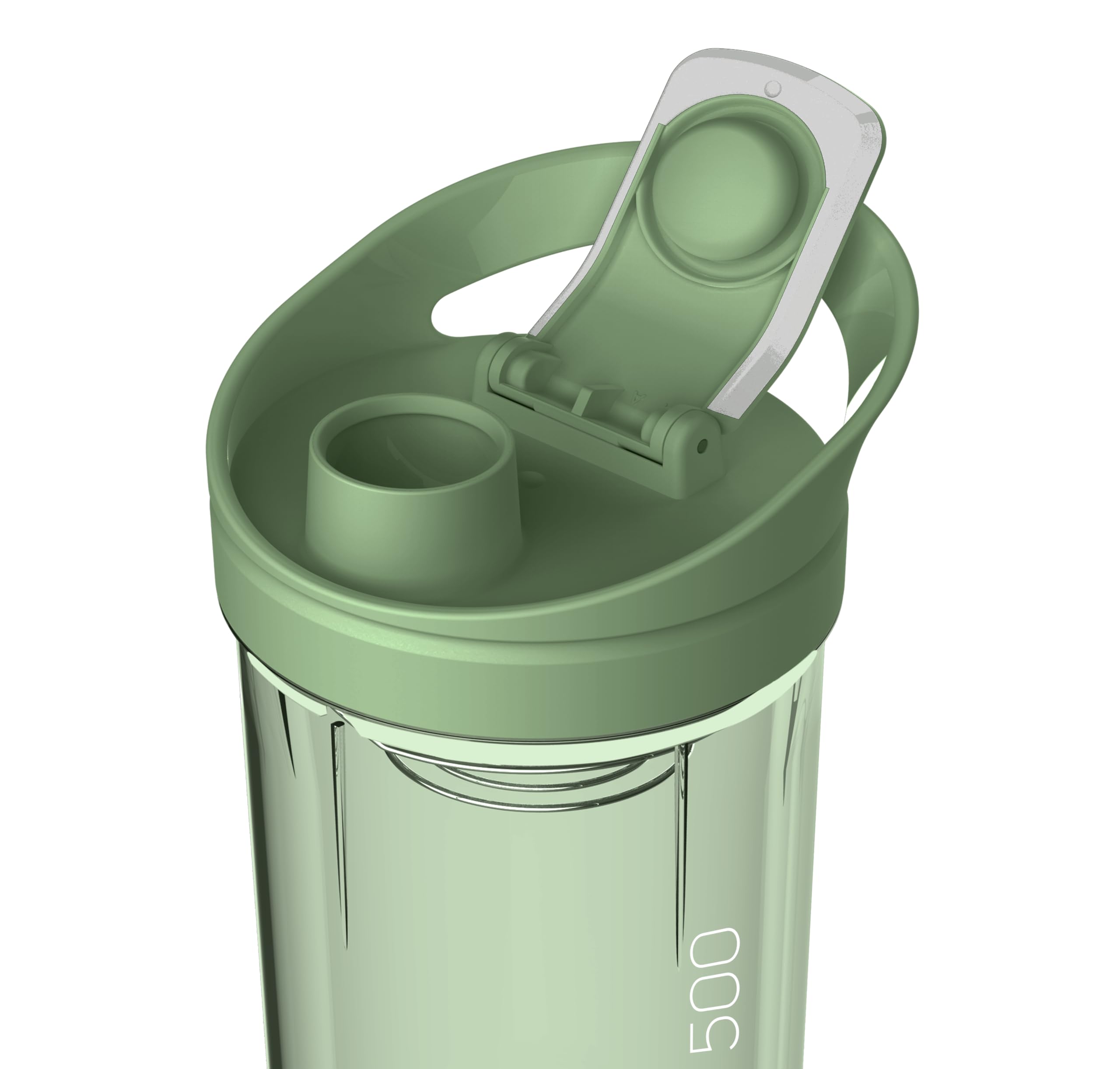 ROCKITZ Protein Shaker 500ml mit einzigartigem Konzept - dicht + leichte Reinigung + Protein Mischfeder = perfekt cremige Shakes ohne Klumpen – Premium Fitness Shaker Proteinshake - 5