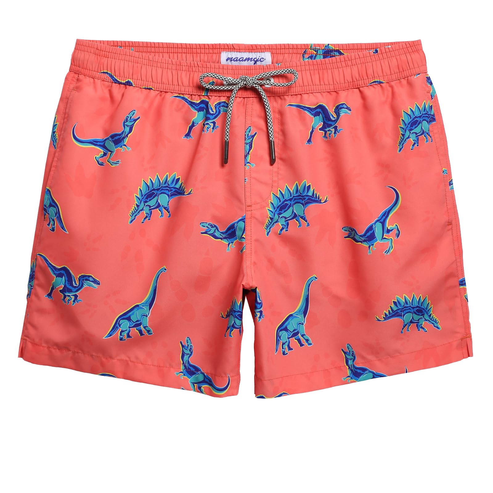 maamgic Mens Swim Trunks 5 Inch with Mesh Liner Breathable for Beach
