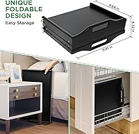 Vista 6 de Ollieroo Bandeja de bambú para cama, bandeja plegable para mesa de cama con asas, bandeja de desayuno para sofá, cama, comer, aperitivos y trabajo