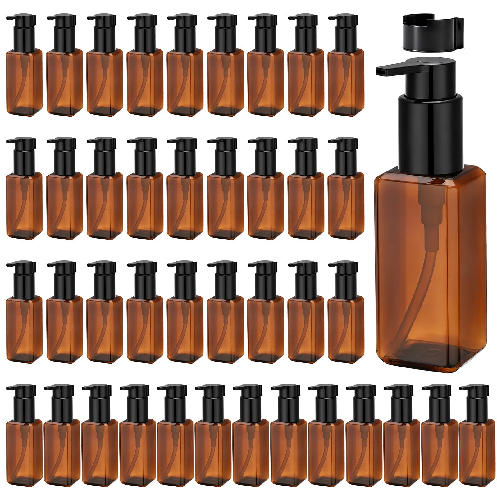 Segbeauty 40 dispenser in plastica ambrata per shampoo, balsamo, bottiglia