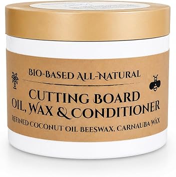 Black Diamond Stoneworks Natural Coconut Oil, Beeswax & Carnauba Wax Wood Conditioner, 5oz Tub for Cutting Boards & Butcher Blocks, Food Safe, Protects, Conditions & Extends Longevity 5.7 oz