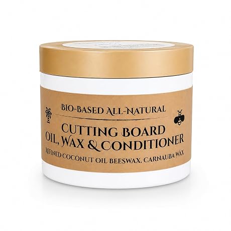 Black Diamond Stoneworks Natural Coconut Oil, Beeswax & Carnauba Wax Wood Conditioner, 5oz Tub for Cutting Boards & Butcher Blocks, Food Safe, Protects, Conditions & Extends Longevity (5.7 oz)