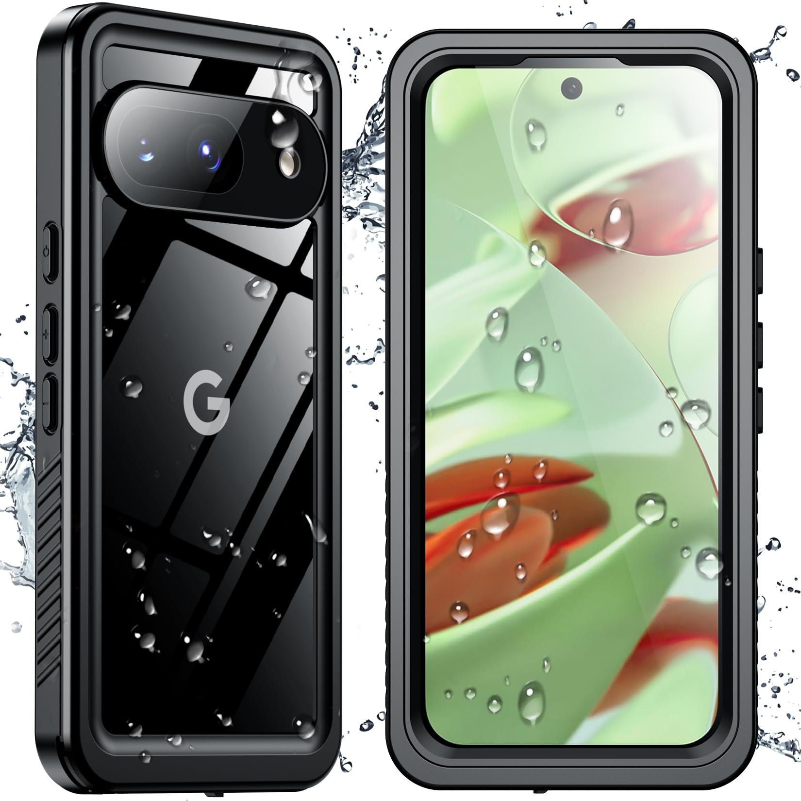 SPIDERCASE for Google Pixel 9 Case Waterproof, 12FT Military Drop Proof, IP68 Waterproof, Built-in Screen Protector, 360°Full Body Heavy Duty