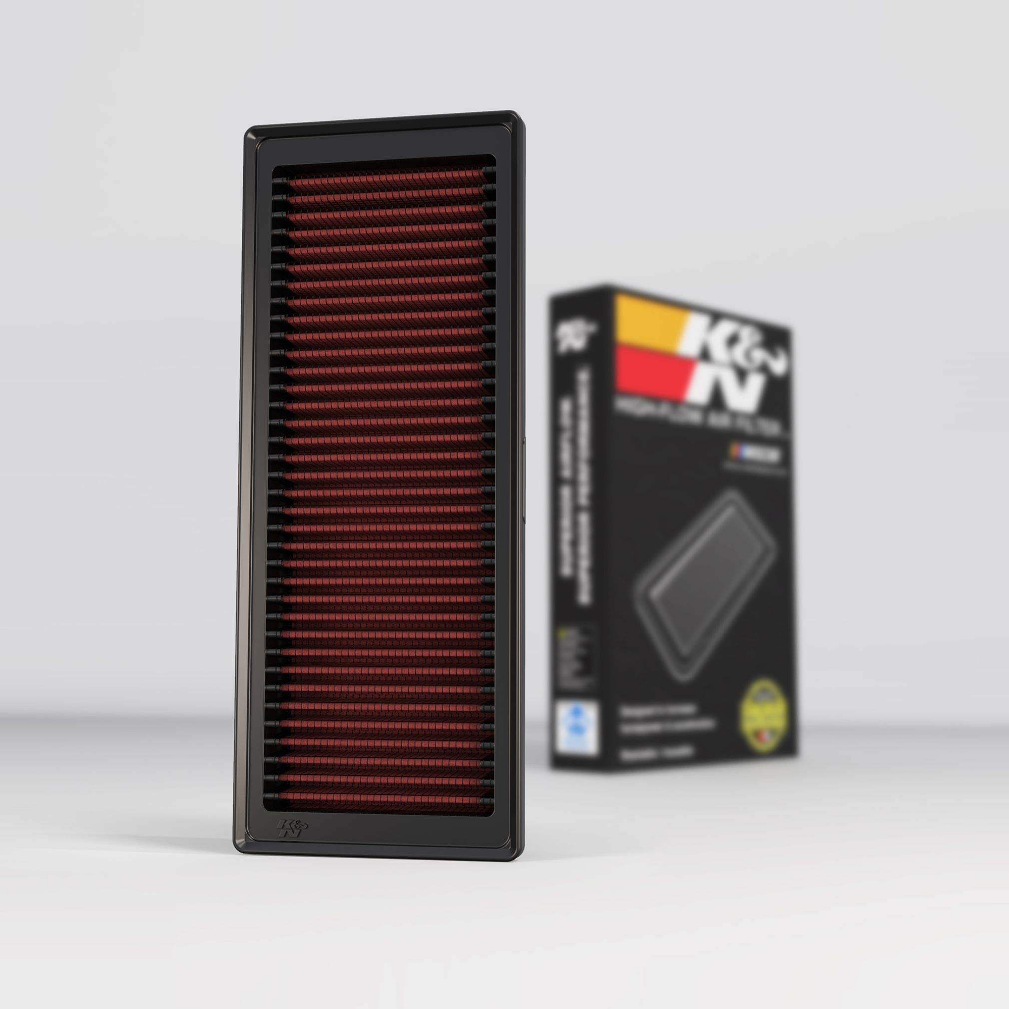K&N Engine Air Filter: High Performance, Premium, Washable, Replacement Car Air Filter: Compatible w