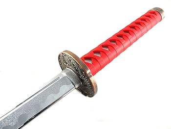 金色装飾 赤い刀 紫の紐付き 金色装飾 赤い刀 紫の紐付き 金色装飾 赤い刀 紫の紐付き 金色装飾