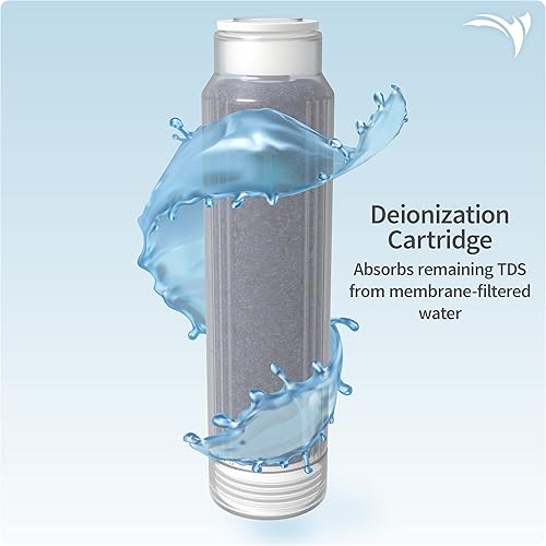 Miniatura 5 de AQUATICLIFE - Juego de cartuchos de filtro de repuesto de ósmosis inversa de 10 pulgadas, incluye filtro de bloque de carbono, cartucho de