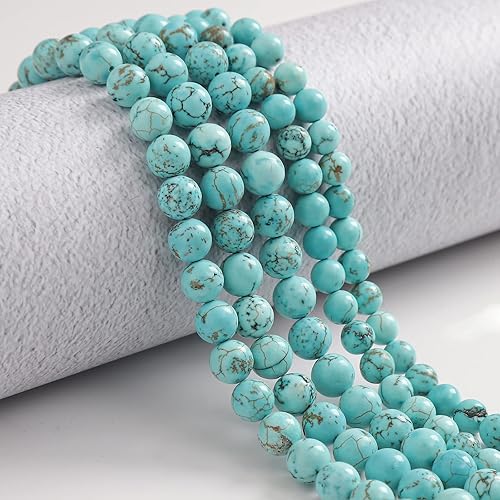 Vista 129 de 45 cuentas de piedras preciosas naturales de ojo de tigre aguamarina natural de 0.315 pulgadas (0.315 in), cuentas redondas sueltas