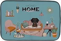 Vista 521 de Caroline's Treasures CK7824DDM - Tapete absorbente para secado de platos con diseño de bulldog inglés, rojo y blanco, para encimera de cocina, 14 x