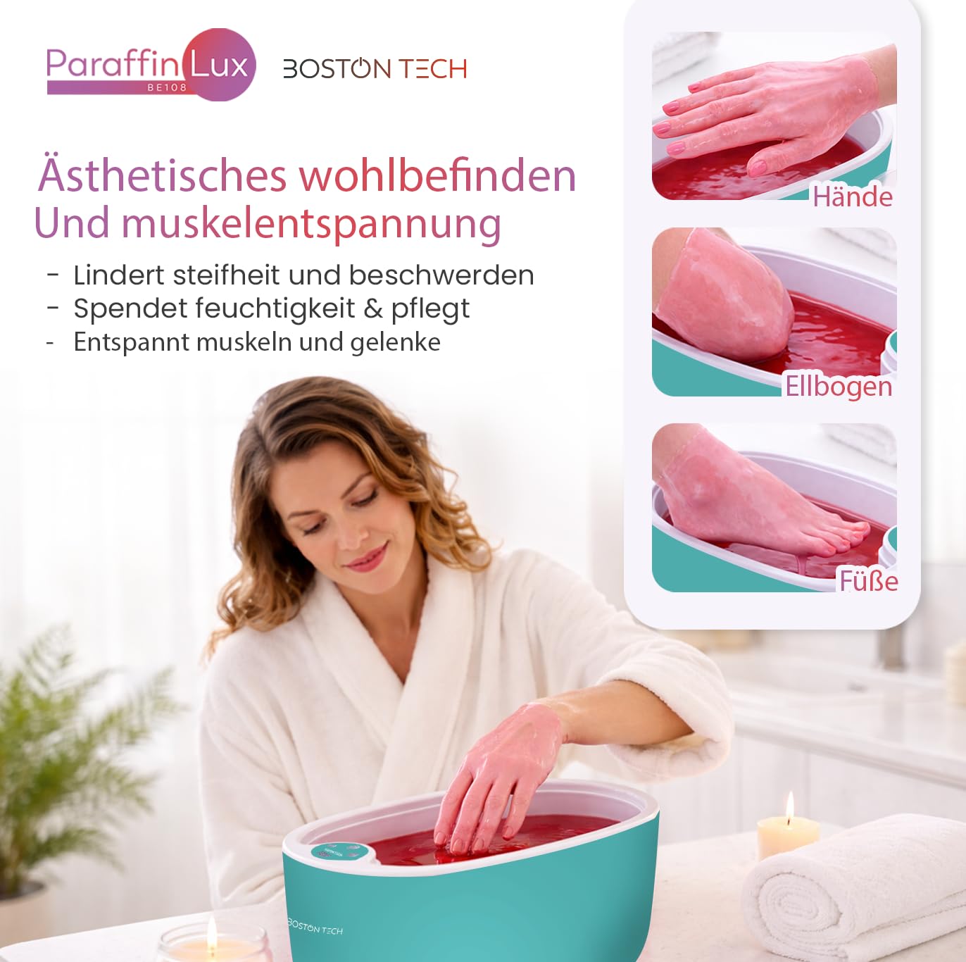 Paraffinbadwärmer für Hände und Füße. Thermotherapie, Muskelschmerzen, Arthritis, ästhetische Anwendung und Verbrauch der Hautfeuchtigkeit. Schnellaufheizung 40 min. Fassungsvermögen 5 L. BE108 (Grün)