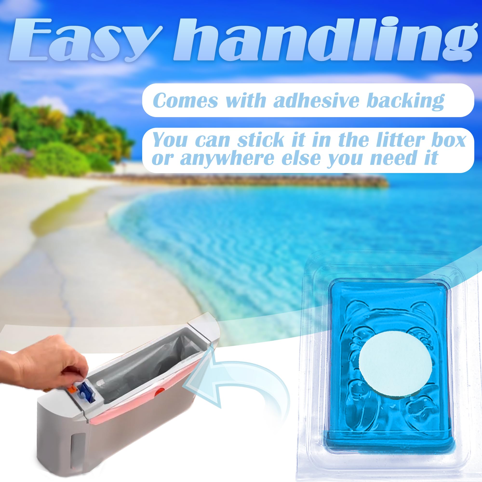 NEWKE 12 desodorizantes en gel para mascotas compatibles con caja de arena autolimpiante para gatos HHOLOVE, desodorante de olor para caja de arena inteligente MeoWant LR01, eliminador de olores de