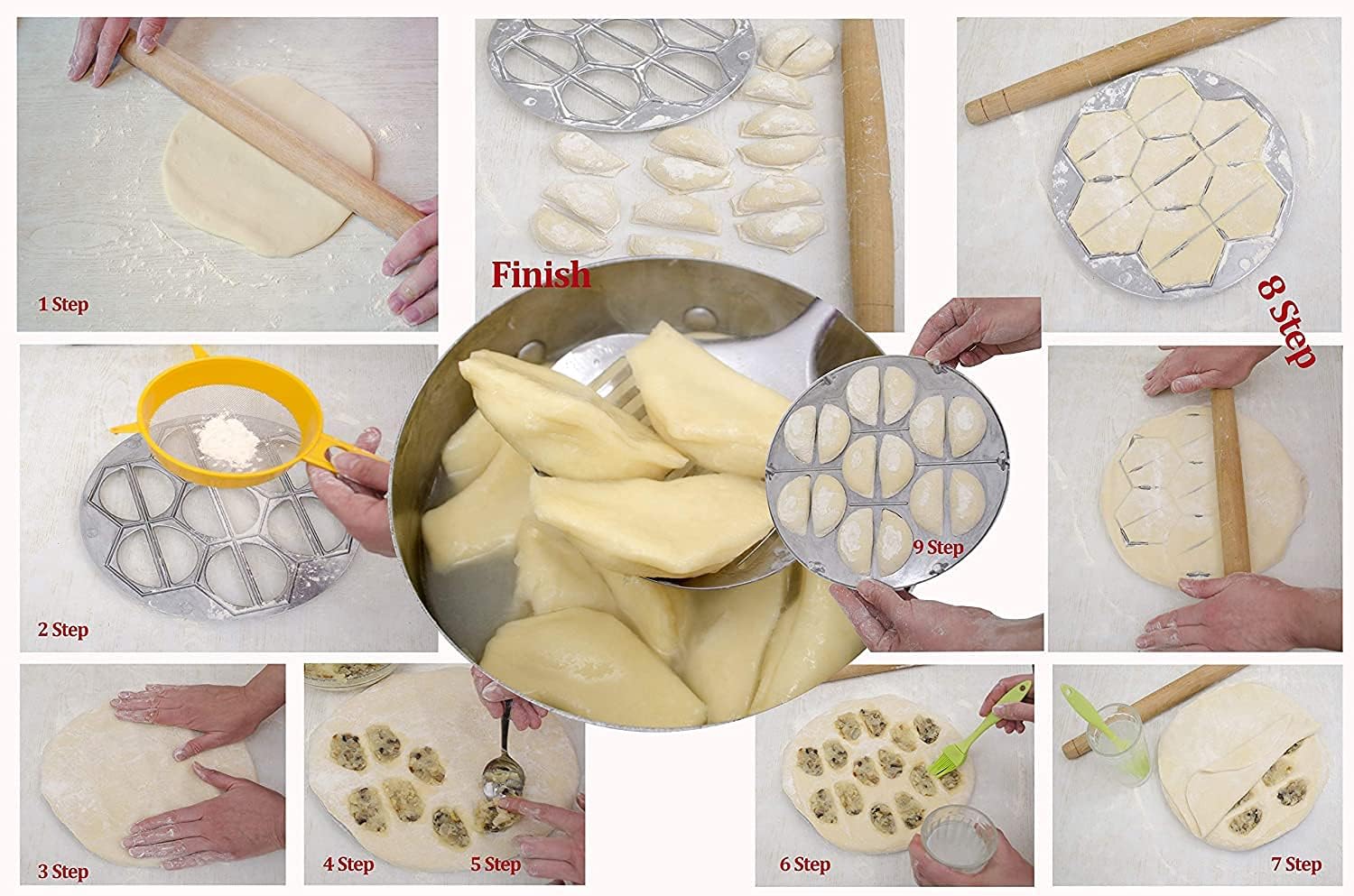VARENIKI MAKER UKRAINIAN DUMPLINGS PIEROGI RAVIOLI ALUMINIUM MOLD ?ð?õýøúø by Form for the Russian pelmeni
