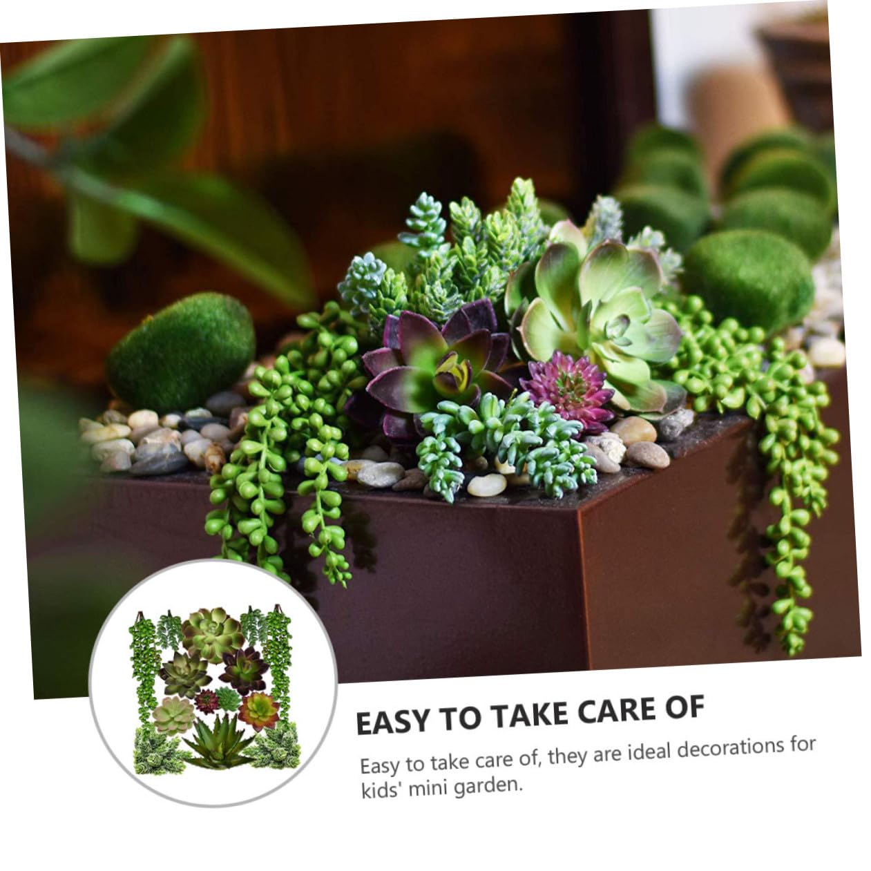 Veemoon 14 Pièces Plantes Artificielles Pot Succulentes Décoratives Vertes pour Compositions Végétales Intérieures et Extérieures Plusieurs Styles