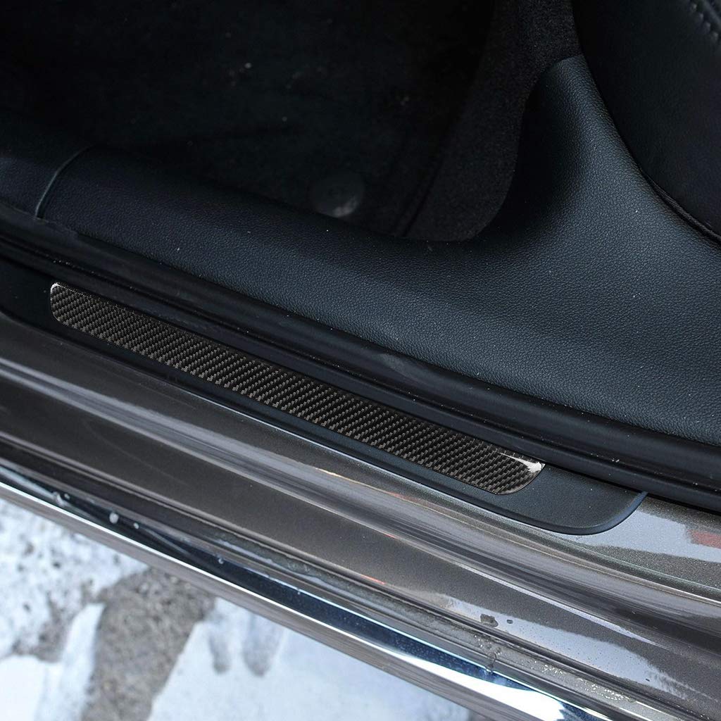 Car Interior Carbon Fiber Door Pedal Threshold Ttrip Trim for Audi A6 S6 C7 A7 S7 4G8 2012-2018 Accessories