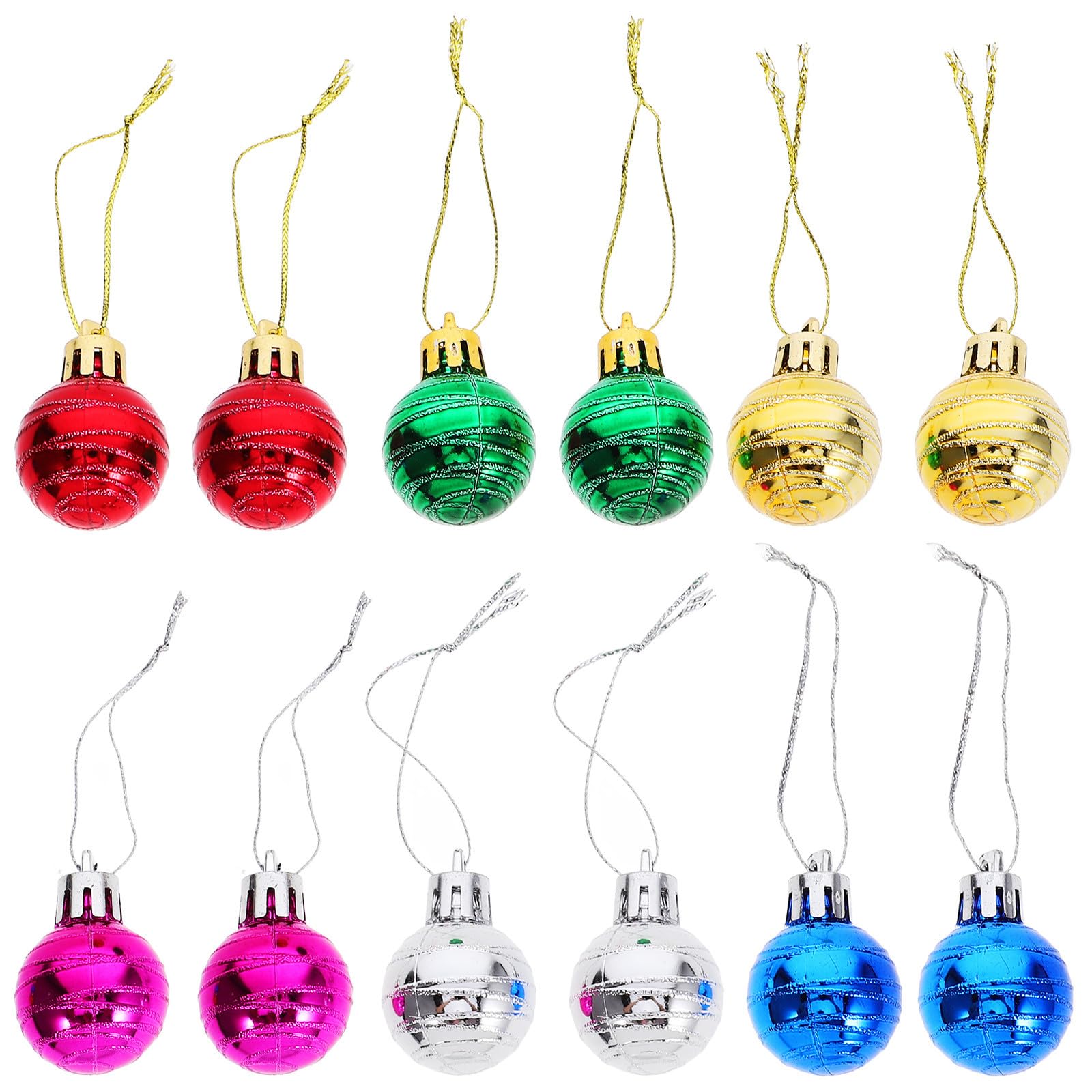 VICASKY 12 Piezas Adornos de Bolas de Plástico para Árbol de Navidad