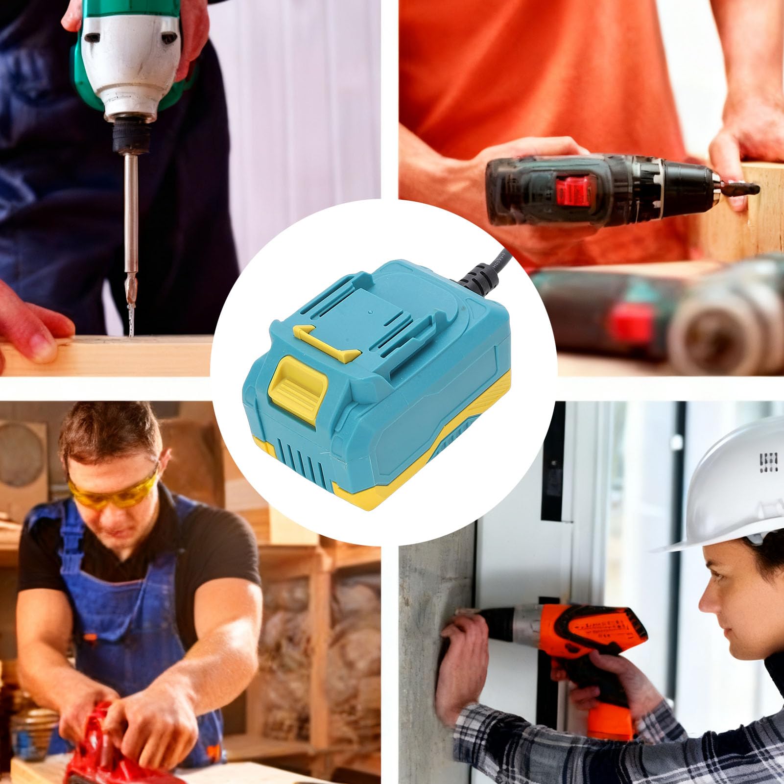 Generic Przenośny Konwerter Elektronarzędzi Litowych AC 220 V na DC 20 V do Akumulatora Litowo-jonowego z Zabezpieczeniem Nadprądowym do Użytku Domowego i Budowlanego