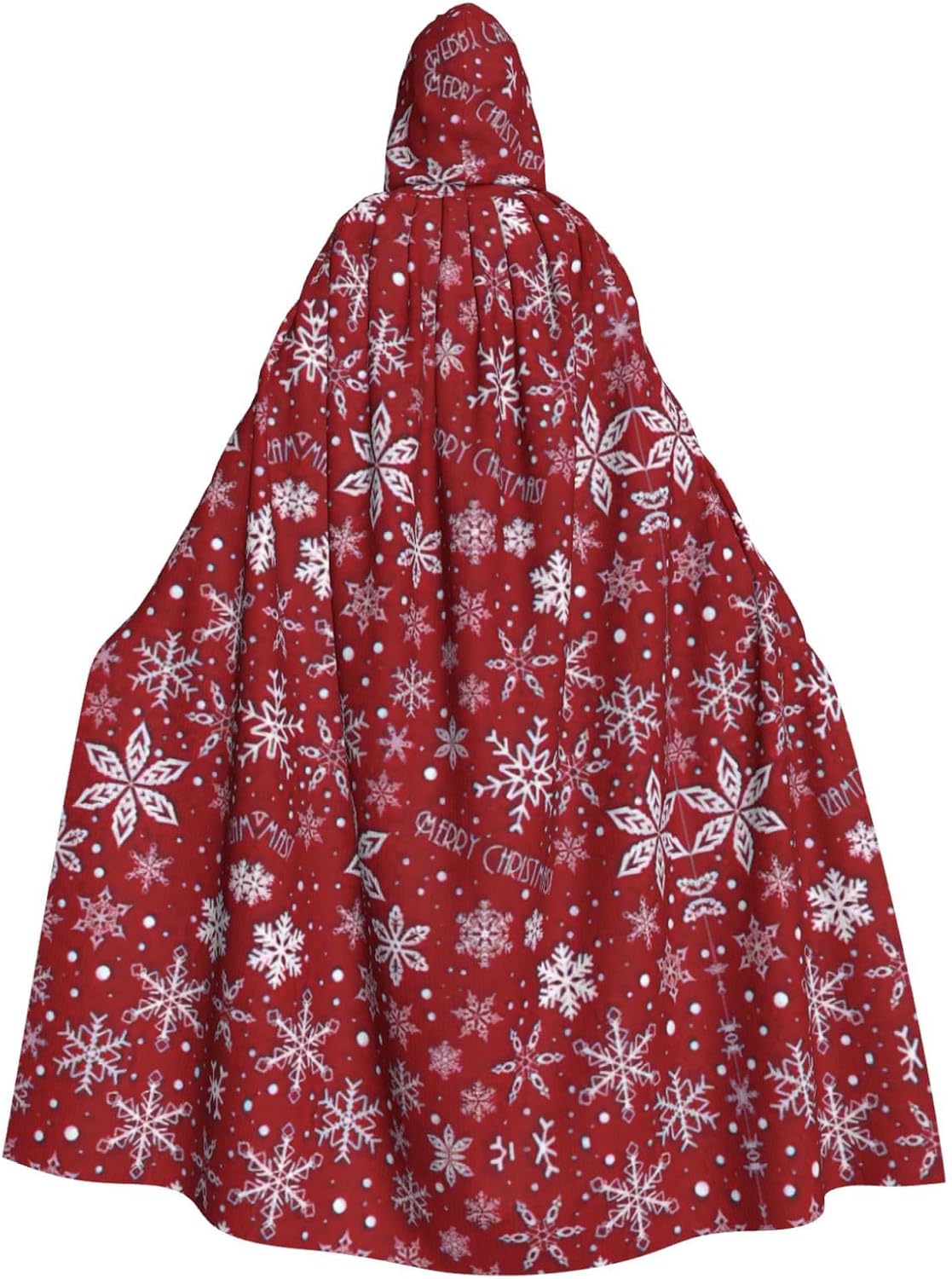 SSIMOO Christmas Snowflake Enchanting Adult Hooded Cape for Halloween and Party Costumes-Fashionable Women's Robes,Capes