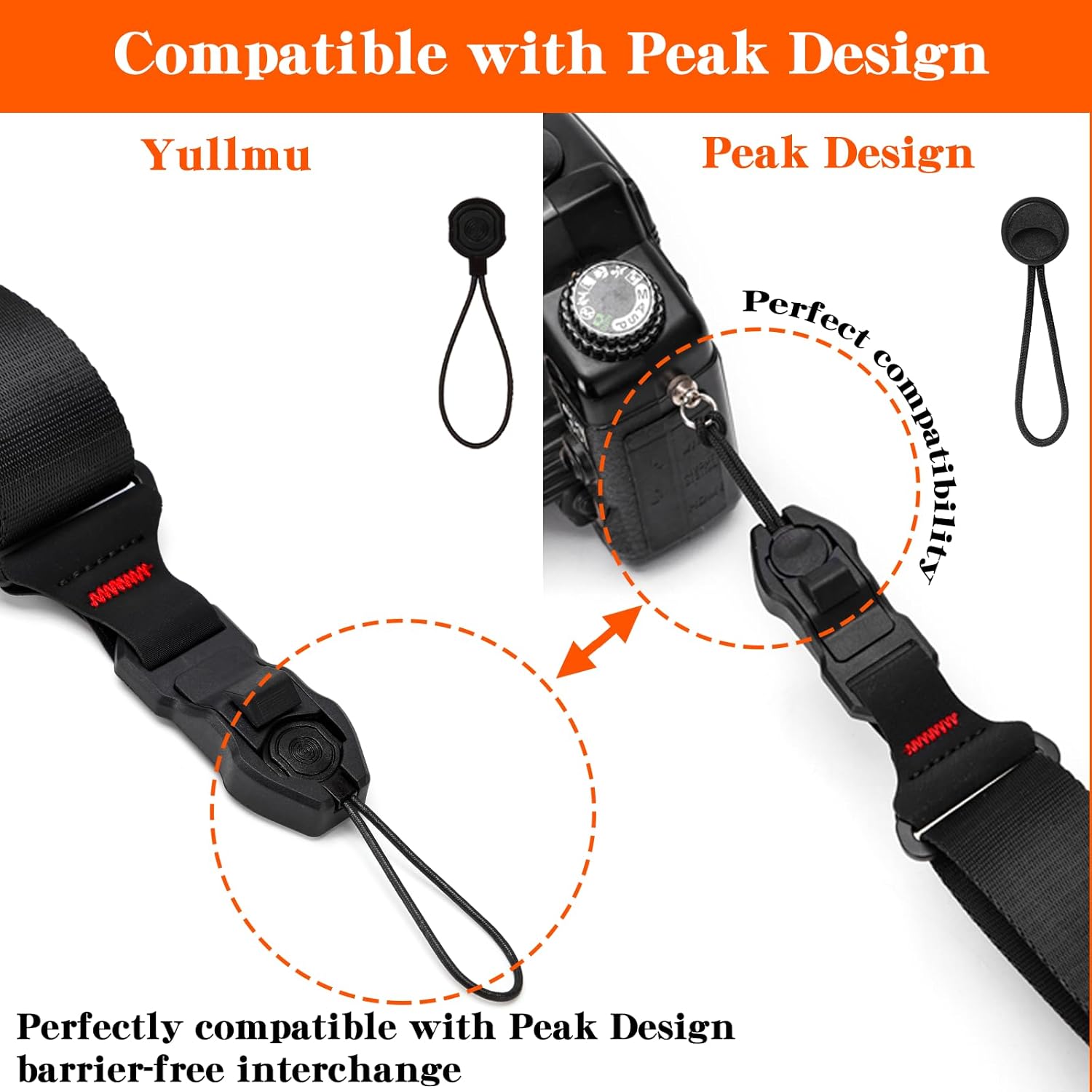 Anchor Connector Suitable for Peak Design Strap 3-Layer Structure Load-Bearing 198 lbs Suitable with DSLR Mirrorless Camera Telescopes (Black-2) - Image 4