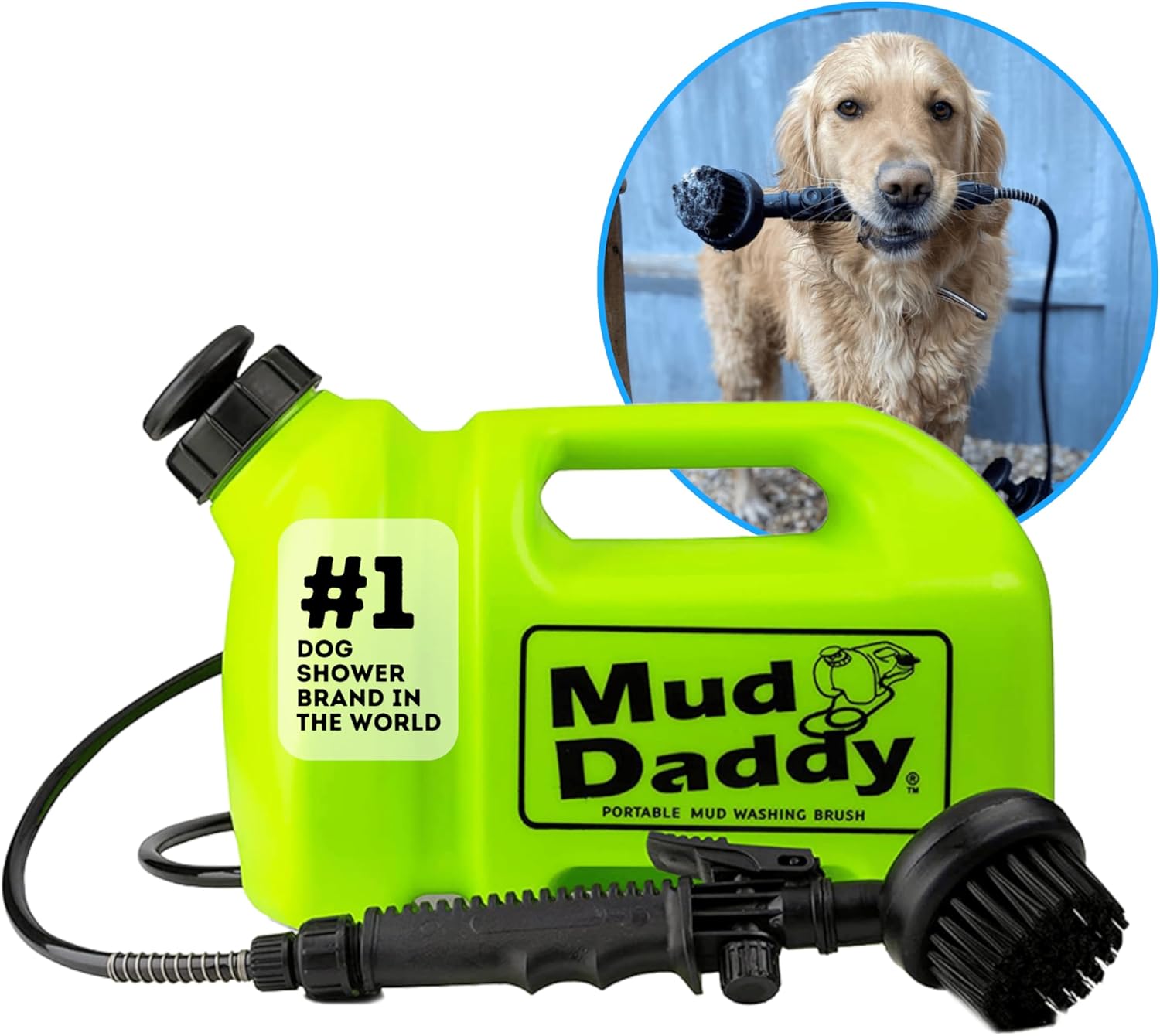 Mud Daddy – Portable Pet Washer, Multipurpose Washing Device, Muddy Walks, Pet Cleaning, Grooming Perfect for Dogs, Horses, Bikes, Shoes, Camping and More – 5 Litre – Green Mud Daddy – Portable Pet Washer, Multipurpose Washing Device, Muddy Walks, Pet Cleaning, Grooming Perfect for Dogs, Horses, Bikes, Shoes, Camping and More – 5 Litre – Green