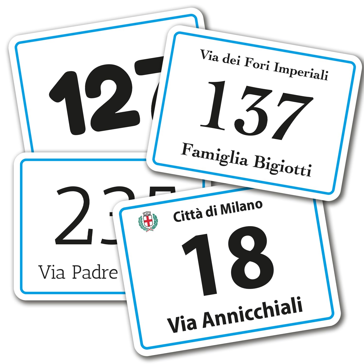Targa Incisa Per Numero Civico Autoadesiva, 15 X 10 Cm, In Alluminio Spazzolato - Foto 8