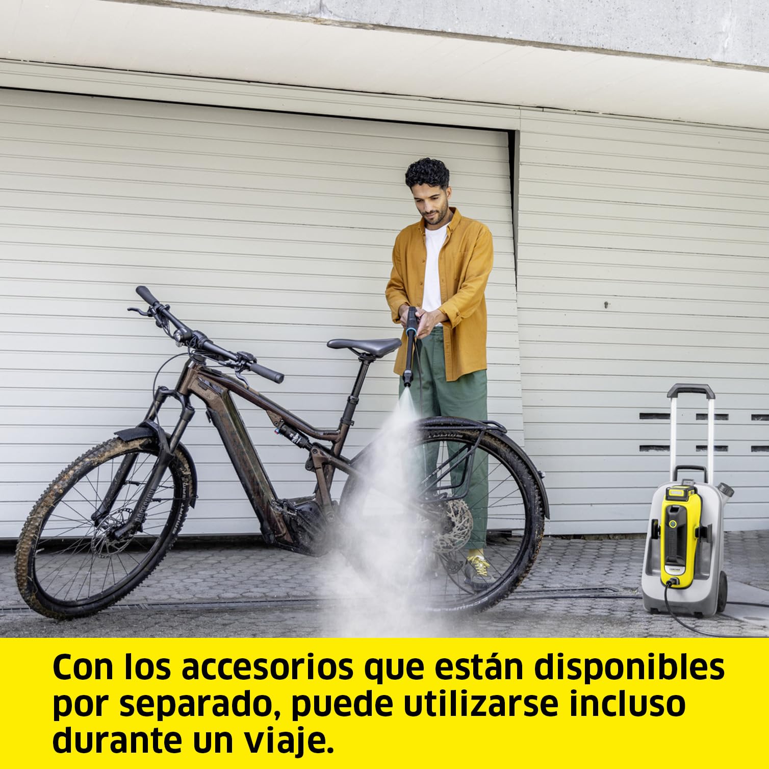 Kärcher Mobile Outdoor Cleaner OC 6-18 (presión Media 24 Bar, Manguera Flexible de 4 m, sin batería y sin Cargador rápido), Color Amarillo, Single, 1.328-500.0