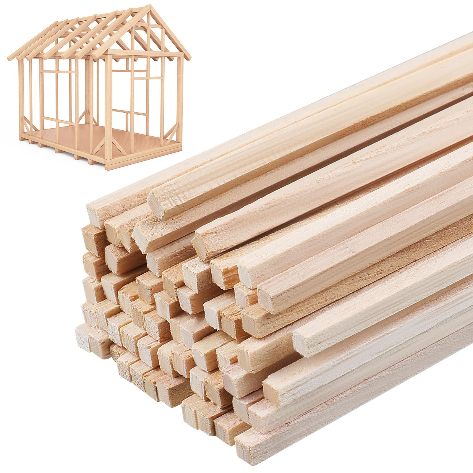 Amazon.com: Yalikop 240 Pcs Balsa Wood Sticks 1/8