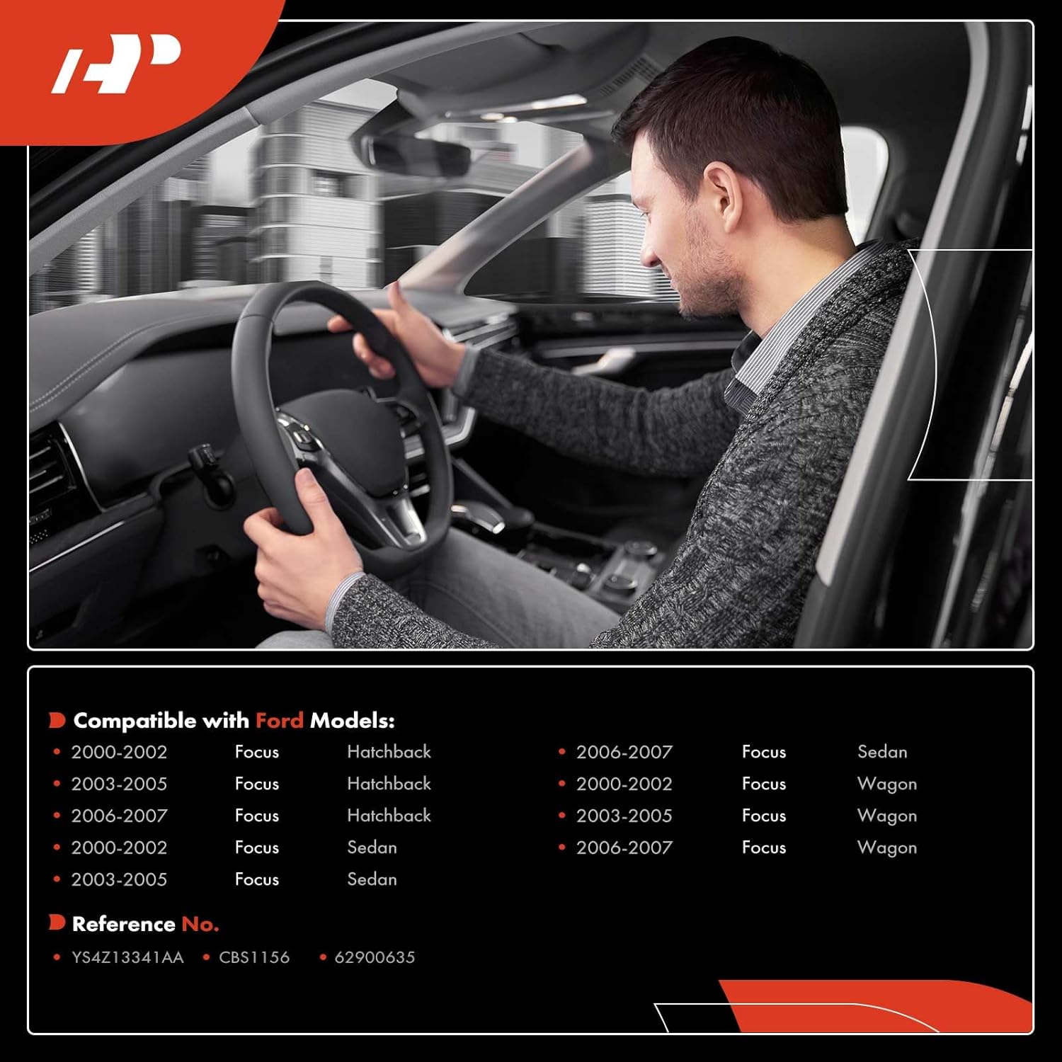 A-Premium Multifunction Switch Turn Signal Switch Headlamp High/Low Beam Switch Compatible with Ford Focus 2000-2007, Replace # YS4Z13341AA