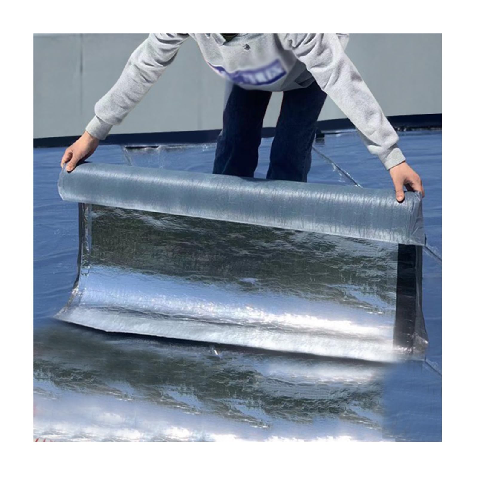 Rollo de membrana impermeabilizante autorreparable, material flexible de asfalto para parpadear, tuberías, sellado de grietas (1 m x 4 m)
