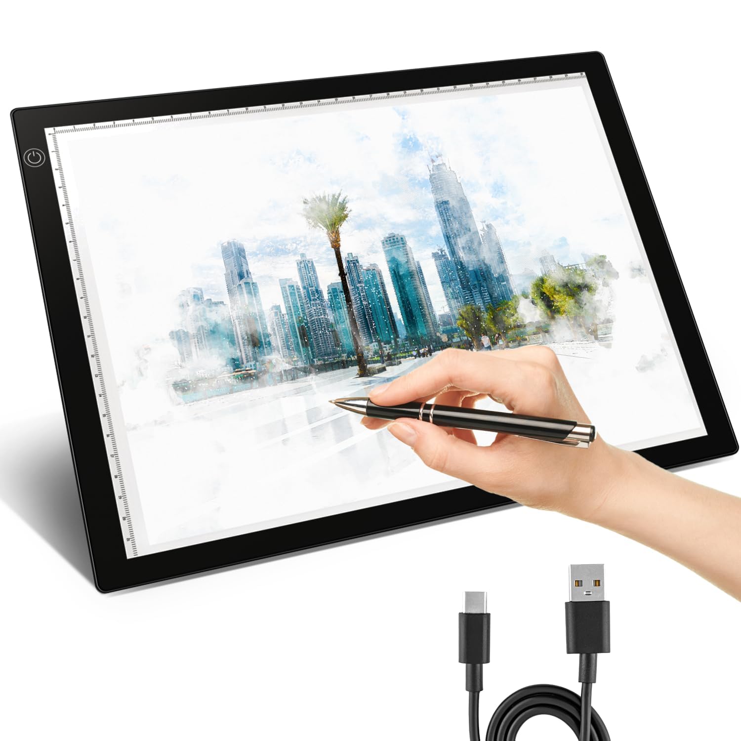 DigitPro Escáner de Negativos Diapositivas, 12 x 9 inch Visor de Diapositivas de luz LED Portátil Ultradelgado | luz de fondo para convierte negativos y diapositivas de 35 mm en imágenes digitales