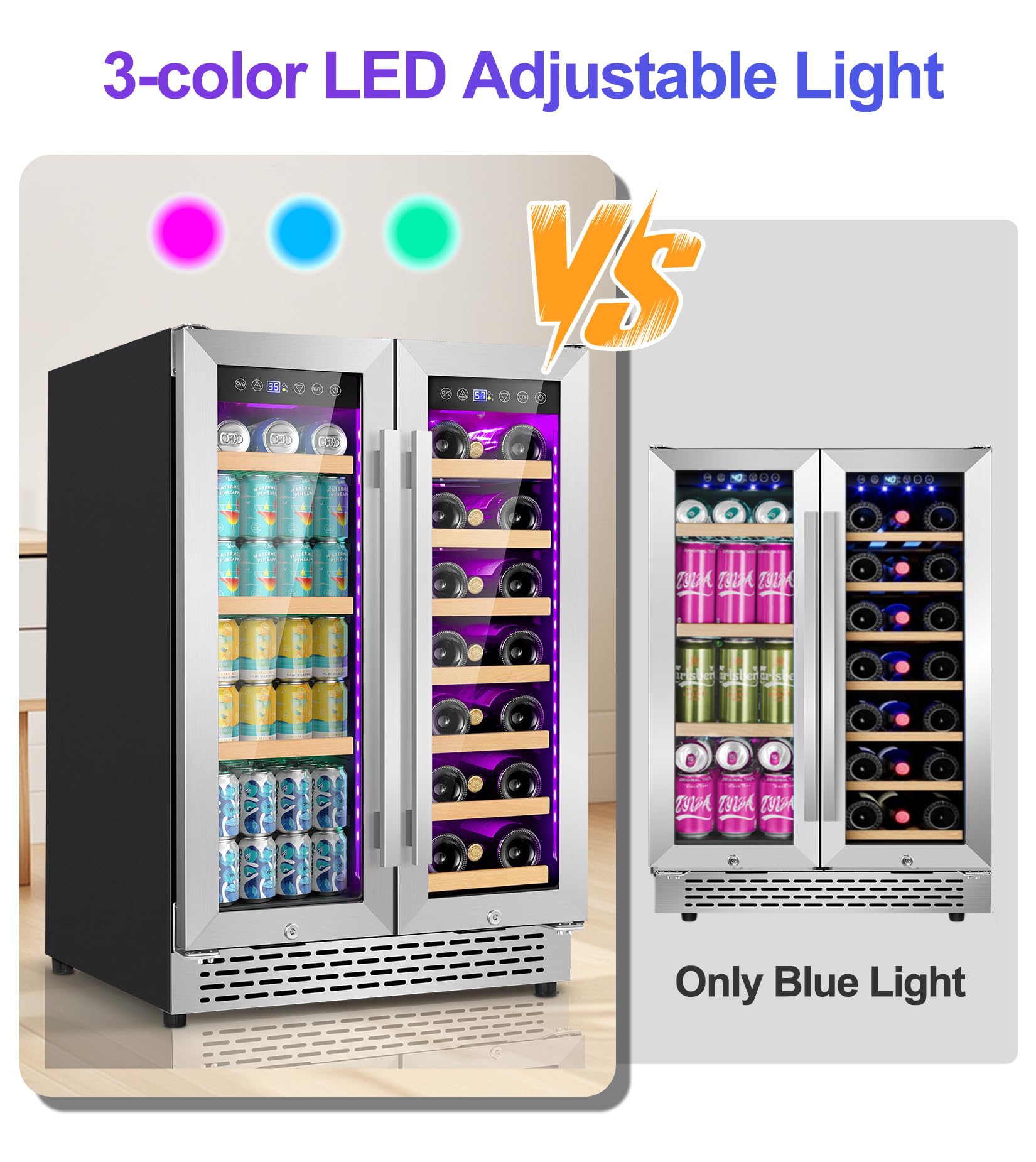 RLPI Mini Wine Cooler, 8 Bottle Beverage Refrigerator with Fast Cooling Thermoelectric Wine Cabinet Cellar for Women Men Gifts Bar Apartment on Fridge.com