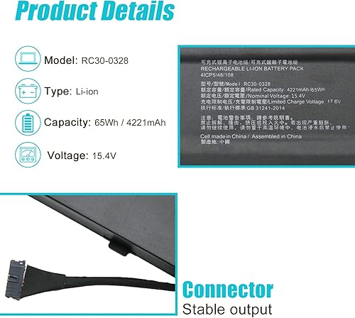 Miniatura 2 de Batería YRDD6 1VX1H de 42 Wh para Dell Inspiron 7586 5482 5485 5491 5591 3310 2 en 1 5593 5591 5480 3493 3582 3583 3584 3593 3593 3584 3593 3 793 5