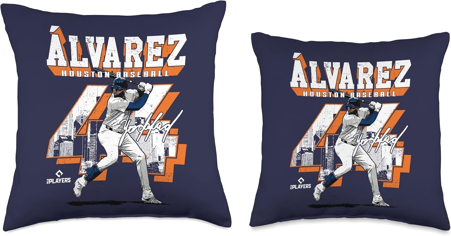 Yordan Alvarez | Houston MLB Baseball Players| MLBYAL205M Throw Pillow