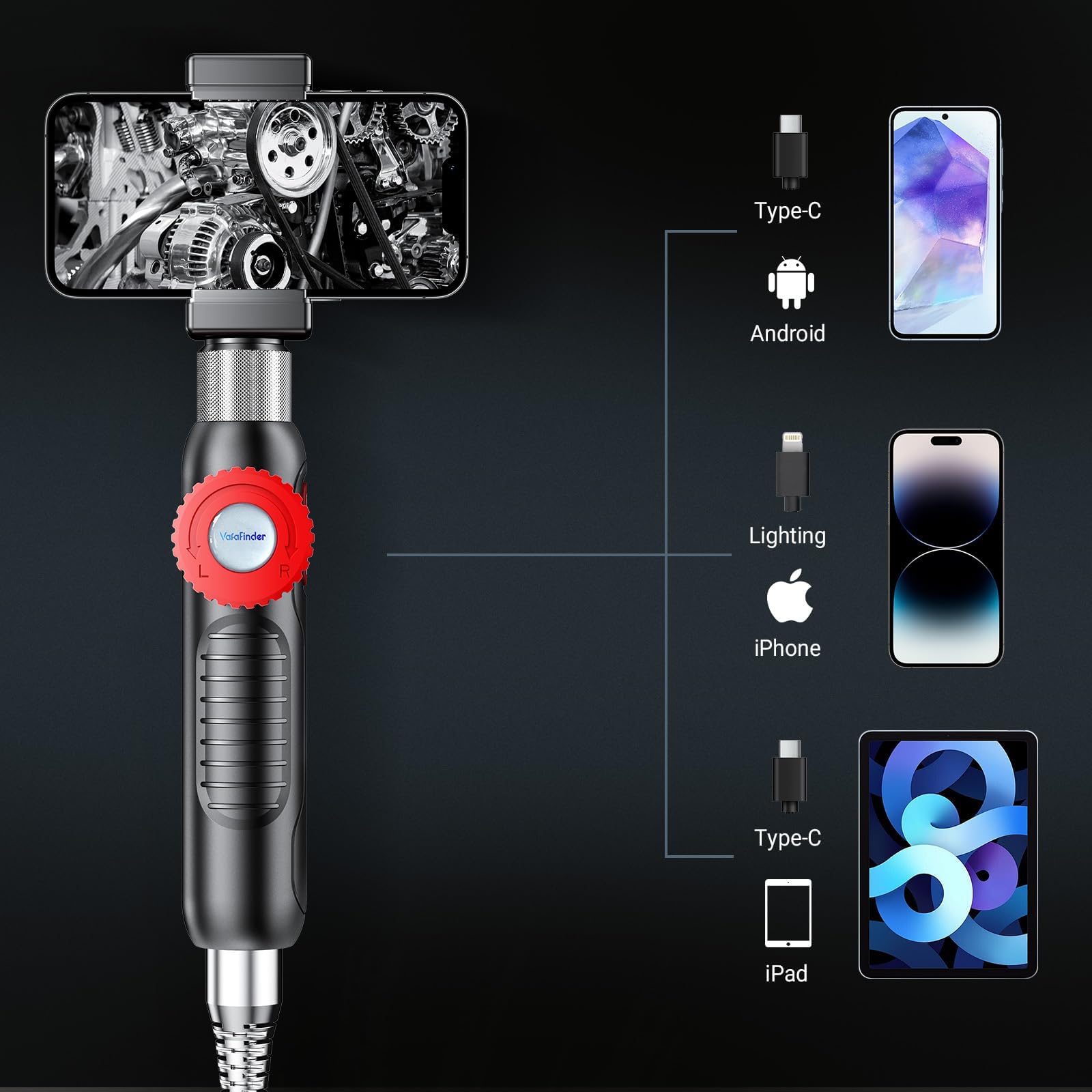 Articulating Borescope 360°Rotation, for Home & Auto Inspection — Amazon image 7