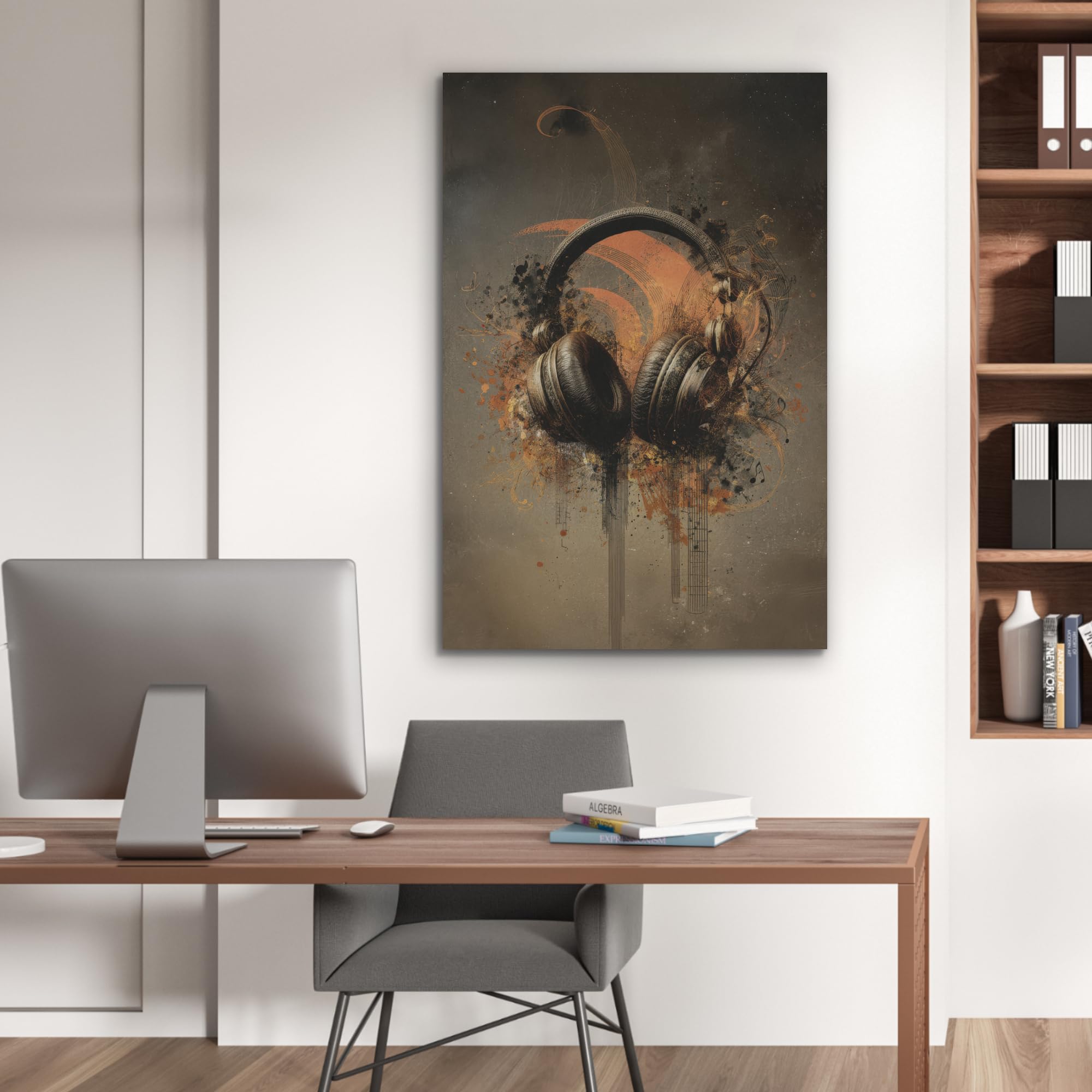 MuchoWow© "MuchoWow© Pannelli Fonoassorbenti Parete Acustici Insonorizzanti | 60x90 cm - Pannello Fonoassorbente Design Isolante Acustico Fonoisolanti Insonorizzazione Stanza Cuffie - Marrone - Vernice