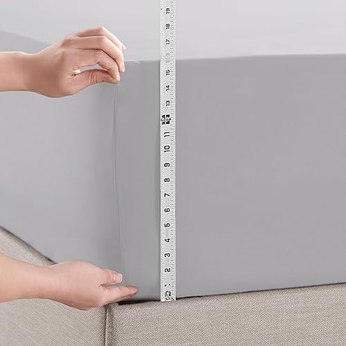 Miniatura 82 de Empyrean Bedding Sábanas de cama para King – Sábanas bajeras de 14 a 16 pulgadas – Sábana bajera de bolsillo profundo tamaño King – Sábana bajera 13