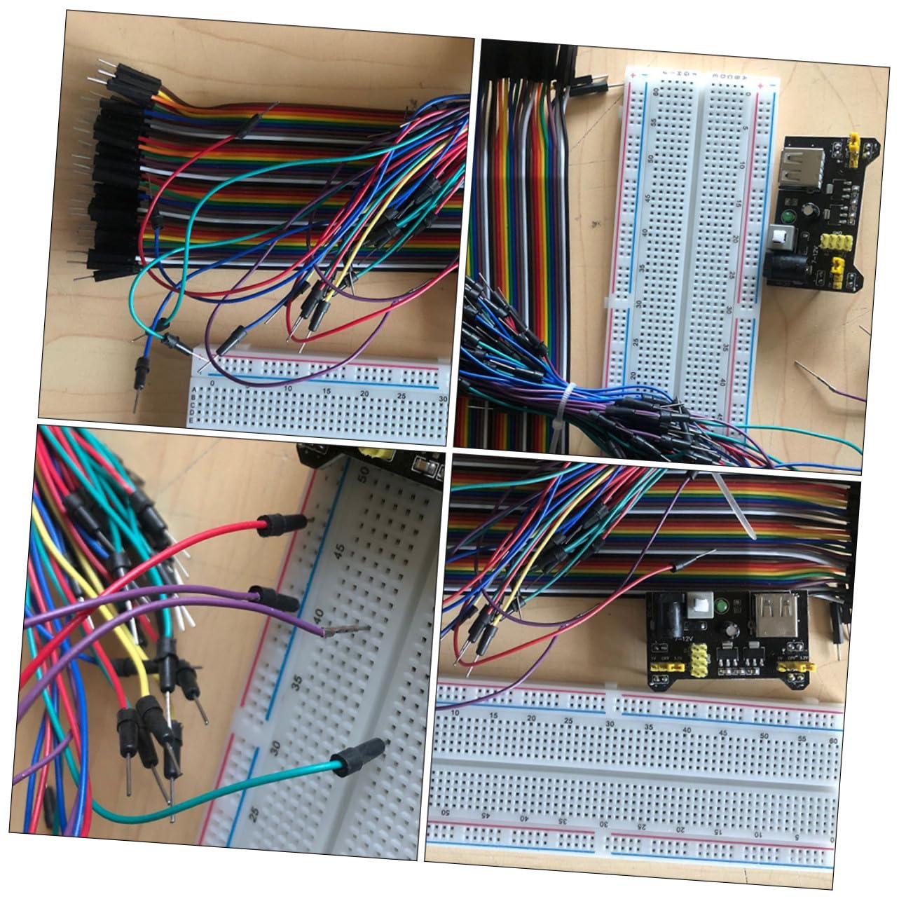 Kit di Avvio Breadboard con Alimentatore Fili Jumper per Prototipi Elettronici DIY Scuola e Laboratorio