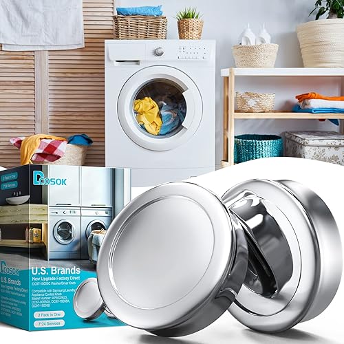 Paquete de 2 pomos para lavadora de secadora DC97-18058C compatibles con la perilla de control de electrodomésticos Samsung que reemplaza el número