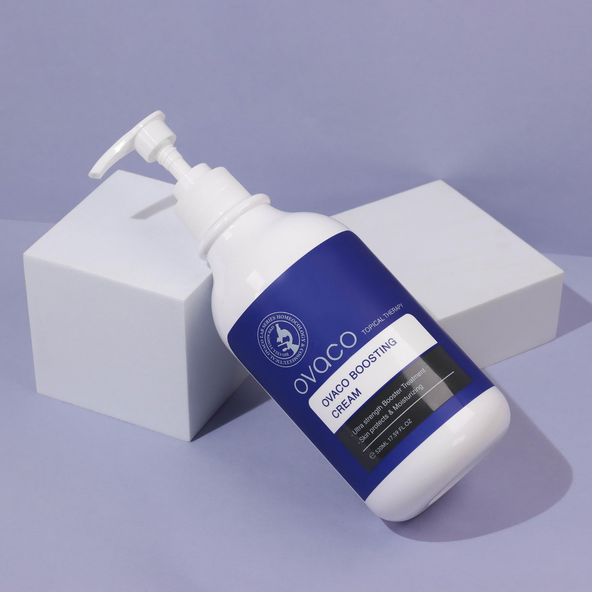 Ovaco Crème Corps Raffermissante RF 520 ml | Acide hyaluronique, Ginseng et extrait d'avoine, Texture légère, Absorption rapide