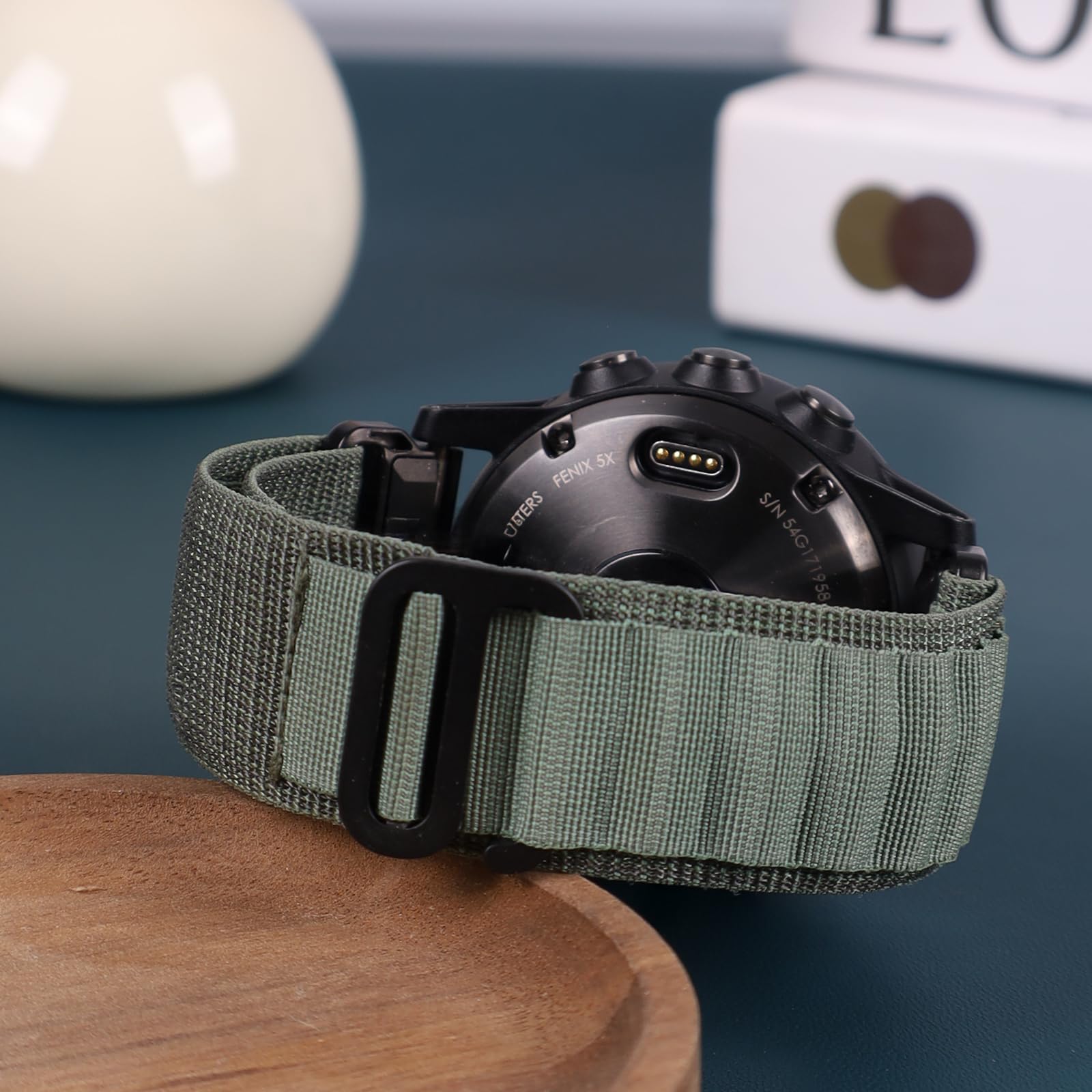 20mm Quickfit Armband für Garmin Fenix 8 43mm, Fenix 7S, Fenix 6S/6S Pro | für epix Pro Gen 2 42mm, Descent Mk3i 43mm, Weiches, Atmungsaktives Nylon Armband, Edelstahl G-Haken, Verstellbares Armband