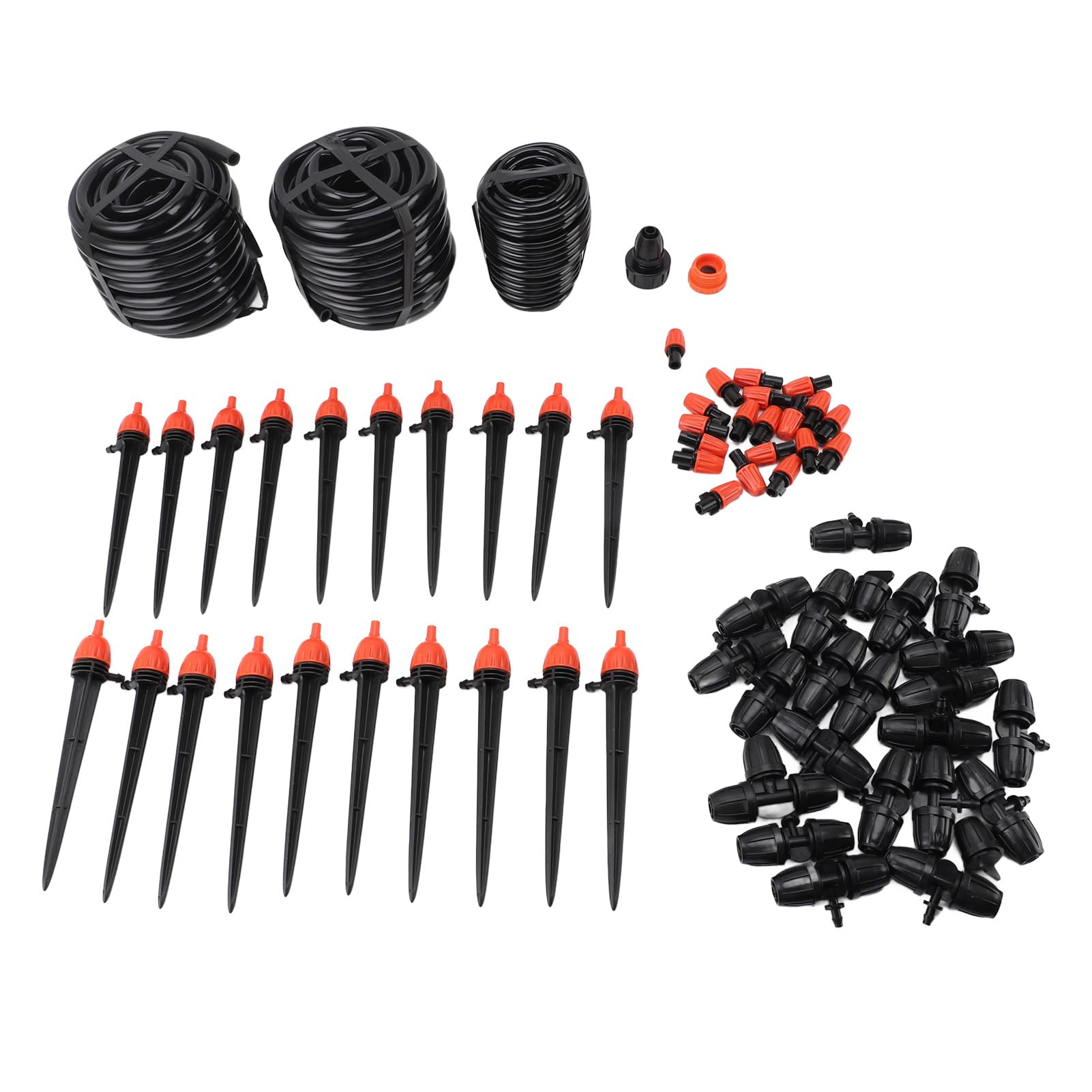 Kit de de Riego por Goteo, Boquillas Ajustables, Solución de Riego de Jardín de Conexión Rápida para Césped y Plantas en Macetas