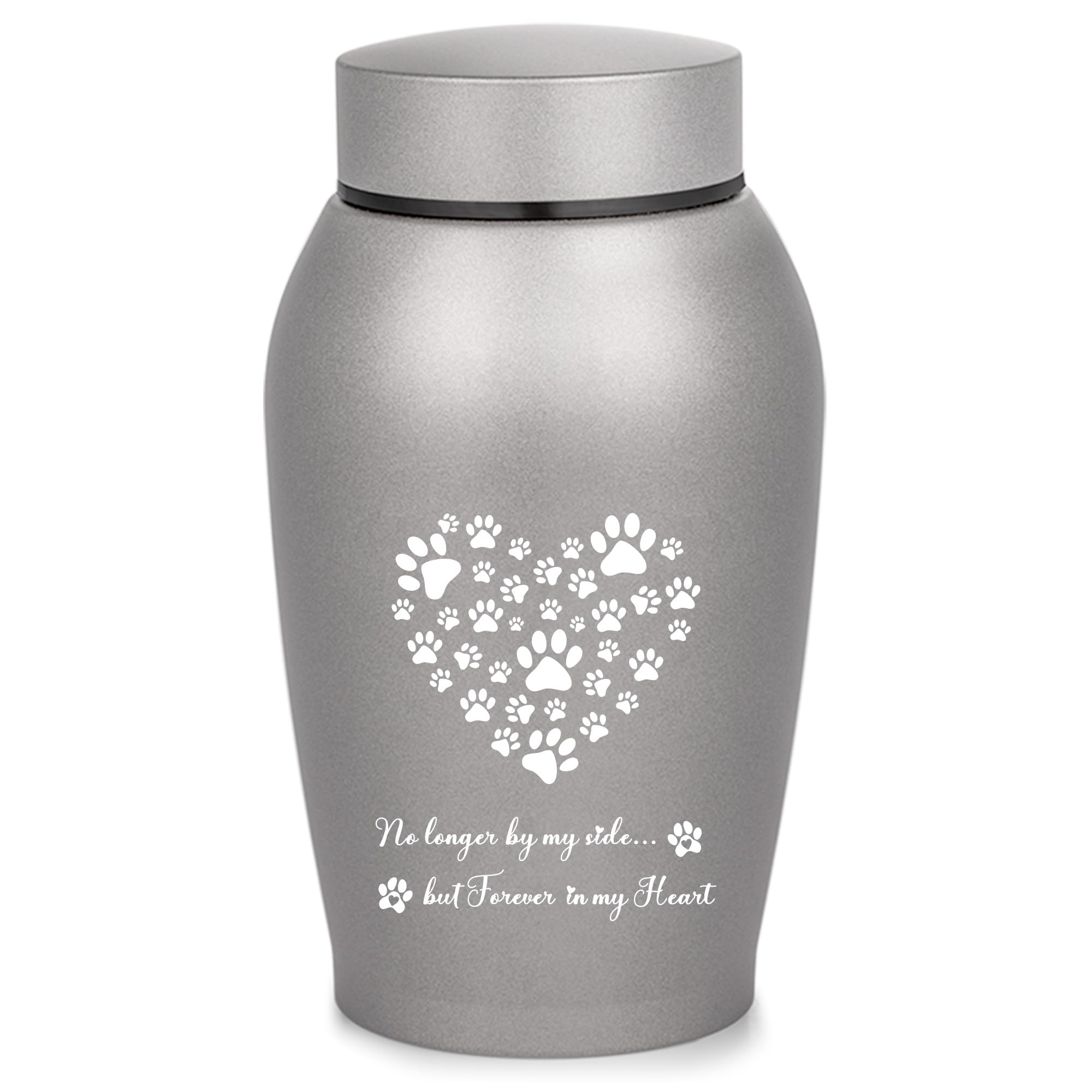 Pet Cremation Urns for Dog, Cats Ashes, Grey Keepsake Urn Memorial & Remembrance Gift for Pet Loss