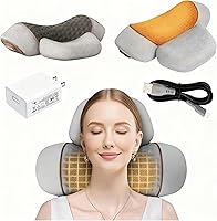 Vista 1 de Almohada masajeadora de cuello 3 en 1 con almohada de masaje de tejido profundo para relajación del cuello (gris claro)