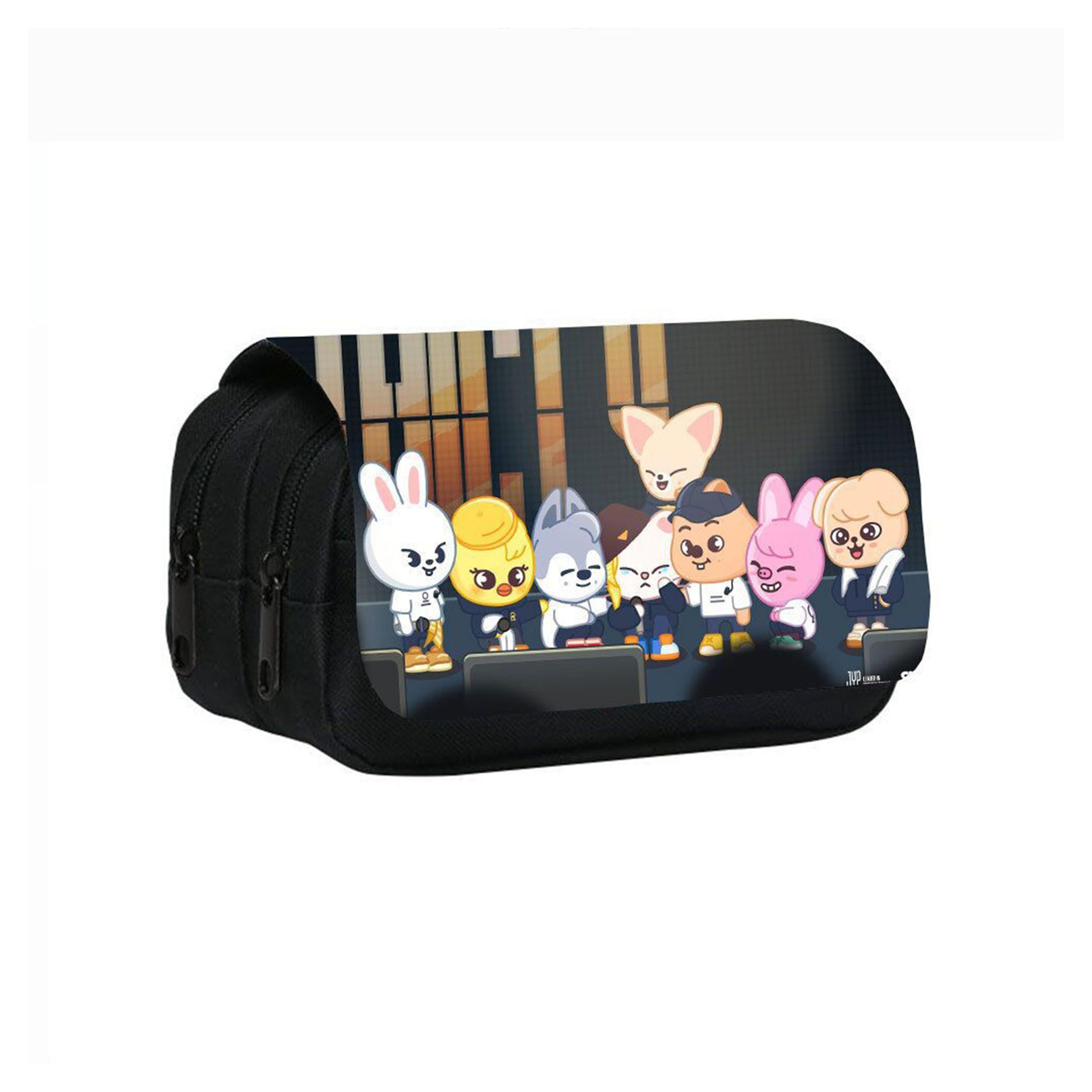 Roffatide Stray Kids Pencil Case Compartment for Boys Girls Large Capacity SKZ Stationery Organizer Storage Pouch for Stay Makeup Bag School Office Supplies Style I — image 1