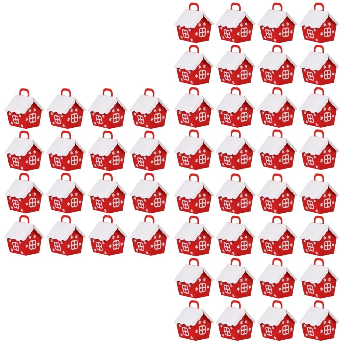 BESPORTBLE 75 Pezzi Scatola per Caramelle Natalizia Rossa a Forma di