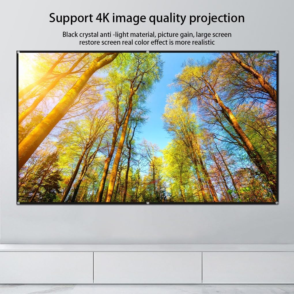schermo home theater Schermo di proiezione pieghevole in metallo antiluce per uso esterno ed interno in ufficio(GG100 inch)